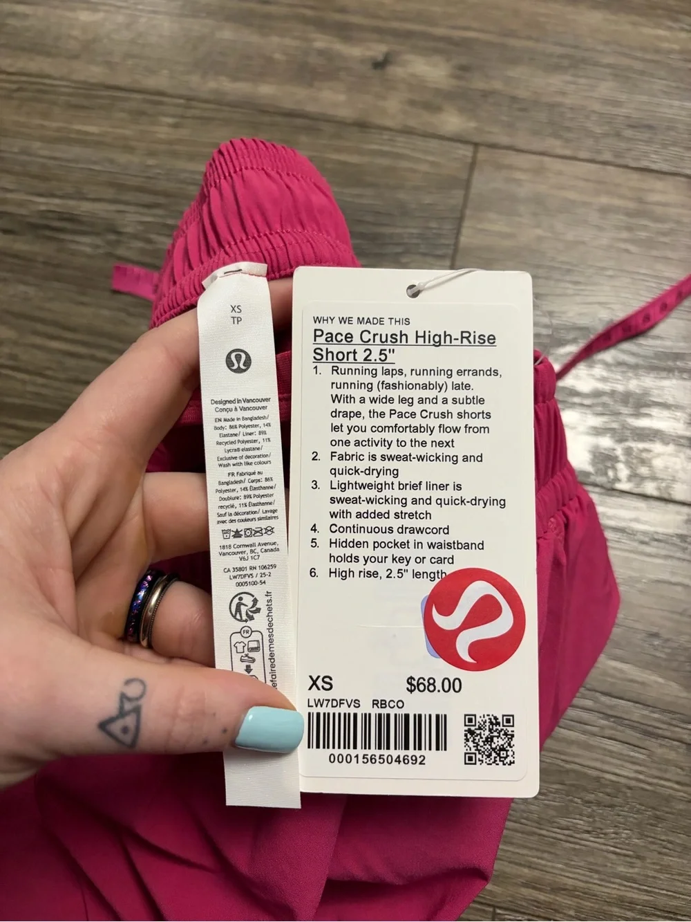 NWT Lululemon Pace Crush High-Rise Short 2.5